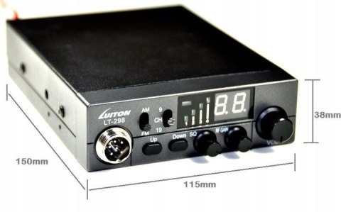 CB Radio LUITON LT-298 ASQ 12V/24V z wtykiem do zapalniczki