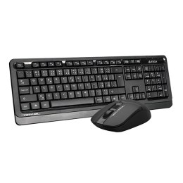 A4Tech FG1012S, Zestaw klawiatur z myszą optyczną bezprzewodową, CZ, 2.4 [Ghz], czarna