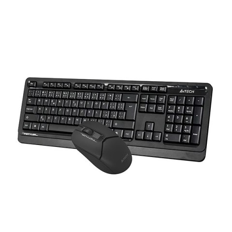 A4Tech FG1012S, Zestaw klawiatur z myszą optyczną bezprzewodową, CZ, 2.4 [Ghz], czarna