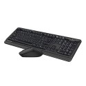 A4Tech FG1012S, Zestaw klawiatur z myszą optyczną bezprzewodową, CZ, 2.4 [Ghz], czarna