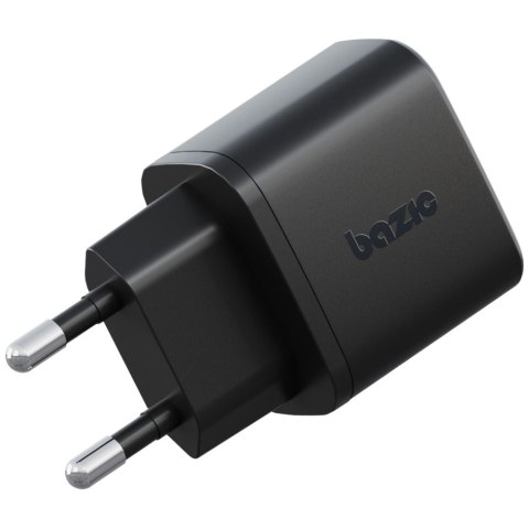 Ładowarka sieciowa Bazic Goport Velox Kit 1xUSB-C 1xUSB-A GaN 35W z kablem plecionym czarny
