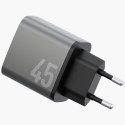 Ładowarka sieciowa Energea Ampcharge GaN45 2xUSB-C PD/PPS/QC3.0 45W szary