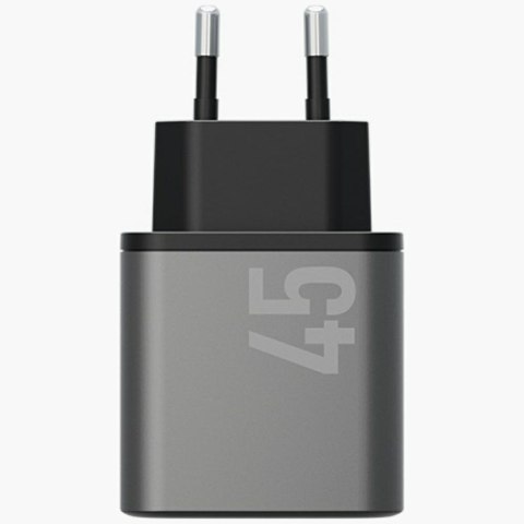 Ładowarka sieciowa Energea Ampcharge GaN45 2xUSB-C PD/PPS/QC3.0 45W szary