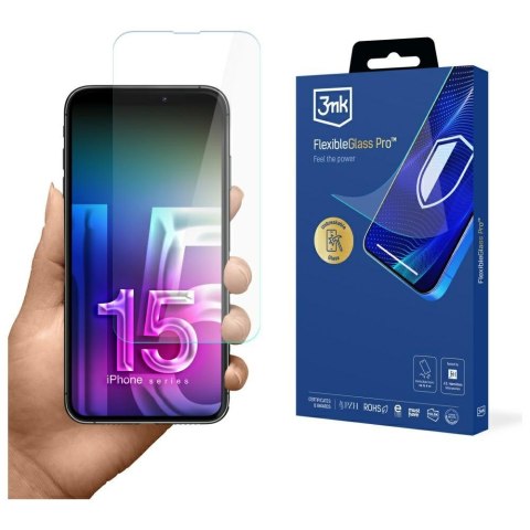 Szkło hybrydowe 3MK FlexibleGlass Pro v2.0 do Apple iPhone 15 Pro