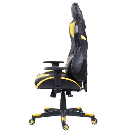 Dla gracza fotel Marvo CH-133, czarne, zagłówek i poduszka lędźwiowa