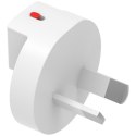 Adapter podróżny 4smarts Worldplug do GaN Flex, Hybrid Charger 6in1, FlatPlug Slim (UK, EU, AU) 3 szt biały