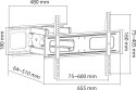 Uniwersalny uchwyt TV 37"-80" regulacja w pionie i poziomie (UPA36-466)