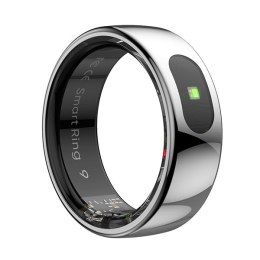 Smart RING PRO srebrny, pomiar stresu, tętno, monitorowanie snu, roz. 9, Powerton