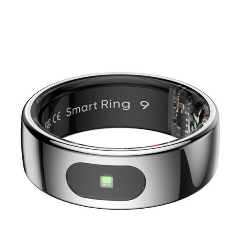 Smart RING PRO srebrny, tętno, saturacja, monitor snu, aktywność, roz 11, Powerton