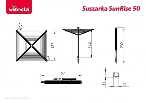 Suszarka zewnętrzna Vileda Sun-Rise