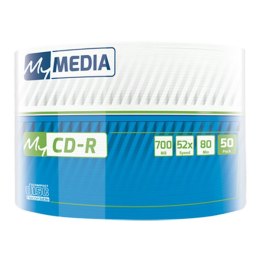 MyMedia CD-R, 69206, 50-pack, 700MB, 52x, 80min., 12cm, printable, Standard, wide printable