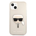 Karl Lagerfeld Choupette Head Glitter - Etui iPhone 13 Mini (złoty)