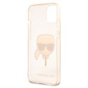 Karl Lagerfeld Choupette Head Glitter - Etui iPhone 13 Mini (złoty)