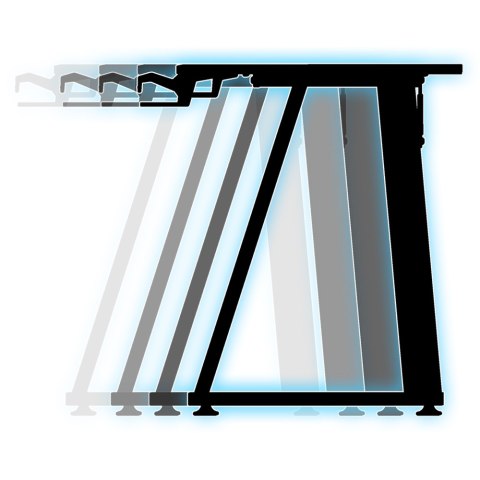 ULTRADESK Biurko dla gracza ENTER V2, 100x60 cm, 75cm, z uchwytem na słuchawki, kompaktowy rozmiar