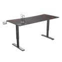 ULTRADESK Biurko dla gracza Ultradesk CRUISER RED, 160x70 cm, 66-82 cm, uchwyt na słuchawki, 3 otwory na kable, regulacja wysoko