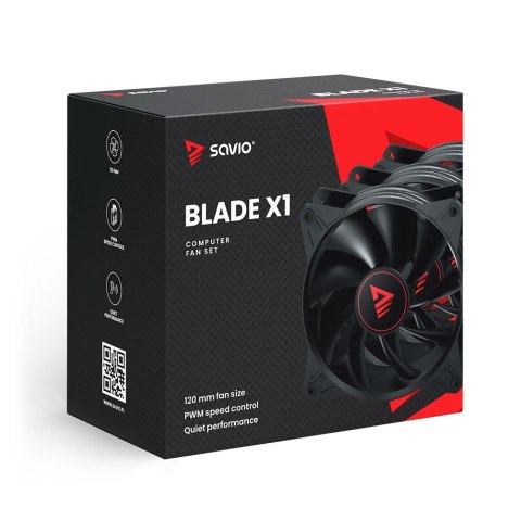 SAVIO ZESTAW WENTYLATORÓW 3 X 120MM 4-PIN PWM BLADE SET