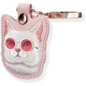 Etui na lokalizator / brelok Nimmy Glasses Cool Cat różowy