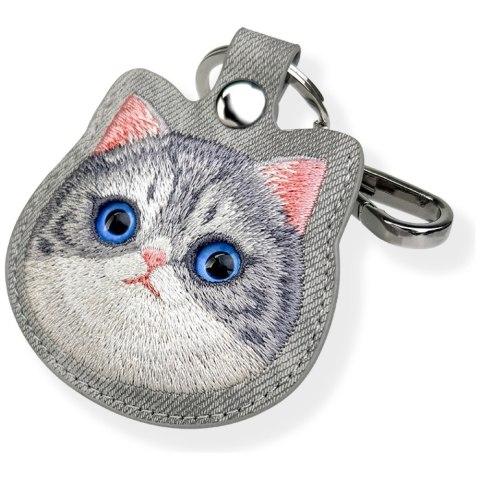 Etui na lokalizator / brelok Nimmy New Big Eyed Pet 2.0 Cat szary