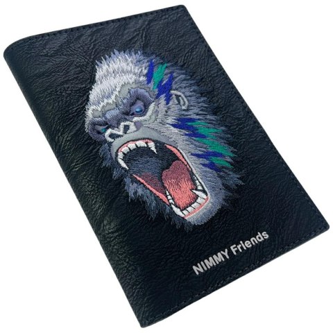 Etui na paszport Nimmy portfel Raptor Gorilla czarny