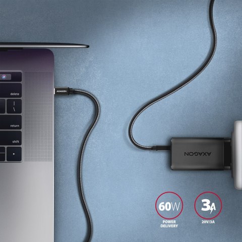 AXAGON Data and charging USB 3.2 Gen 1 cable, 1.5 m | BUCM3-CM15AB | USB Type C - USB Type C