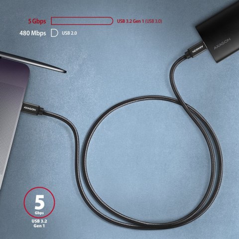 AXAGON Data and charging USB 3.2 Gen 1 cable, 1 m | BUCM3-CM10AB | USB Type C - USB Type C