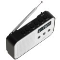 Adler | Digital radio PLL AM/FM | AD 1907 | Alarm function | White/Black