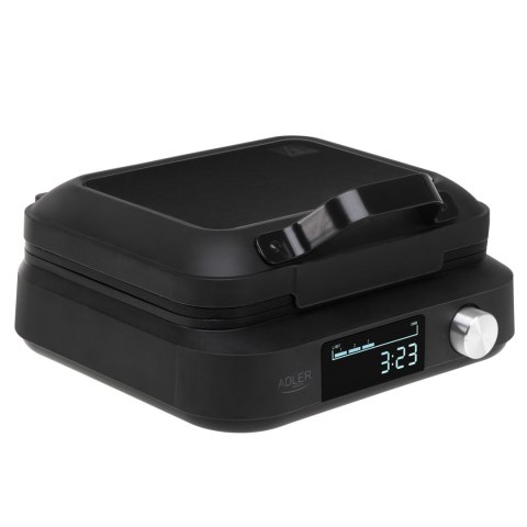 Adler Waffle Maker with LED Display | AD 3087 | 2200 W | Number of pastry 2 | Belgium | Black