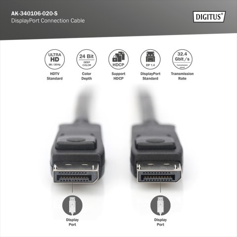 Digitus Connection Cable | AK-340106-020-S | DisplayPort to DisplayPort