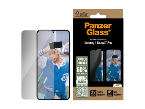 PanzerGlass Privacy Screen Protector Samsung Galaxy S25 Plus | Ultra-Wide Fit | PanzerGlass