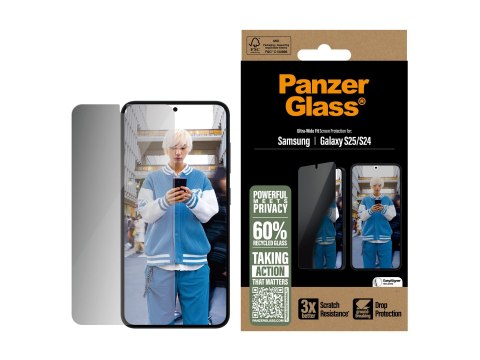PanzerGlass Privacy Screen Protector Samsung Galaxy S25 | Ultra-Wide Fit | PanzerGlass