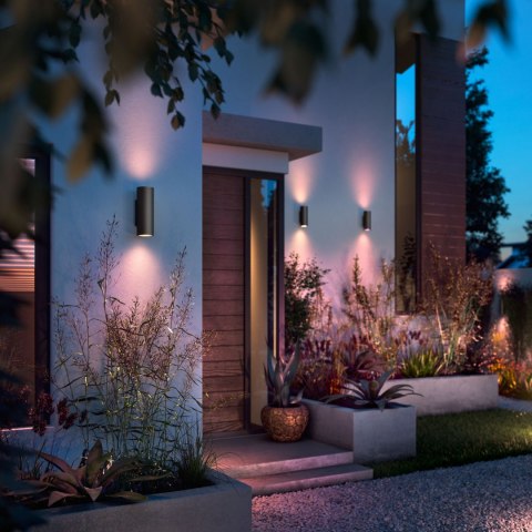 Philips Hue WCA Appear Outdoor Wall Lantern, Black | Philips Hue