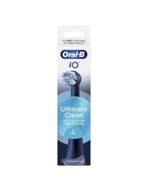 Oral-B Replaceable toothbrush heads | iO UltimateClean | Heads | For adults | Number of brush heads included 4 | Black