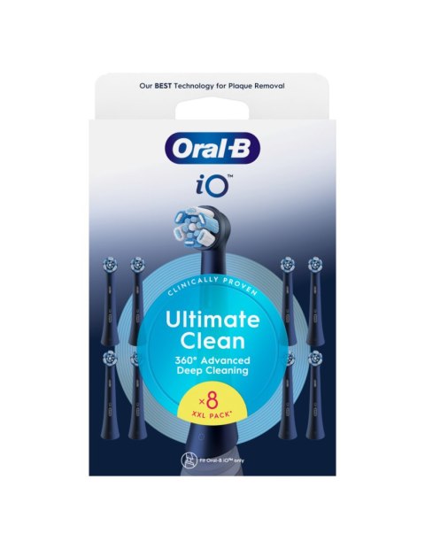 Oral-B Replaceable toothbrush heads | iO UltimateClean | Heads | For adults | Number of brush heads included 8 | Black