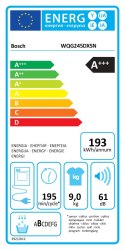 Bosch Dryer Machine with Heat Pump | WQG245DXSN | Energy efficiency class A+++ | Front loading | 9 kg | Condensation | LCD | Dep