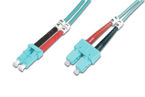 Digitus | Kabel krosowy | Światłowód | Męski | SC wielomodowy | Męski | LC wielomodowy | Niebieski | 1 m