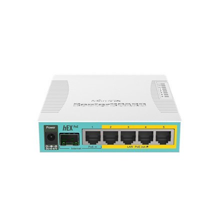Mikrotik Wired Ethernet Router RB960PGS, hEX PoE, CPU 800MHz, 128MB RAM, 16MB, 1xSFP, 5xGigabit LAN, 1xUSB, Power Output On port