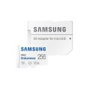 Samsung | PRO Endurance | MB-MJ256KA/EU | 256 GB | Karta pamięci microSD | Pamięć flash klasy U3, V30, Class 10 | Adapter SD