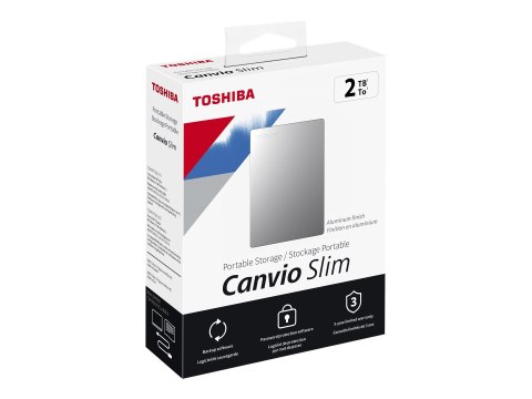 Toshiba | Canvio Slim | HDTD320ES3EA | 2000 GB | 2,5 " | USB 3.2 Gen1 | Srebrny