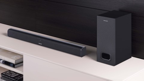 Sharp | HT-SBW110 2.1 Slim Soundbar | Wejście AUX | Bluetooth | Czarny | W | Nie | Połączenie bezprzewodowe