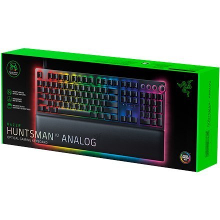 Razer | Huntsman V2 | Klawiatura dla graczy | Optyczna | Podświetlenie LED RGB | USA | Czarna | Przewodowa