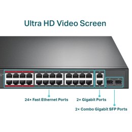 TP-LINK | 24-portowy przełącznik gigabitowy | TL-SL1226P | Niezarządzalny | Do montażu w szafie | Ilość portów 1 Gb/s (RJ-45) | 
