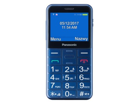 Panasonic | KX-TU155EXBN | Niebieski | 2.4 " | TFT-LCD | MB | microSD/microSDHC MB | Bluetooth | USB wersja micro USB | Wbudowan