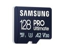 Samsung | Karta microSD | PRO Ultimate | 128 GB | Karta pamięci microSDXC | Pamięć flash klasy U3, V30, A2 | Adapter SD