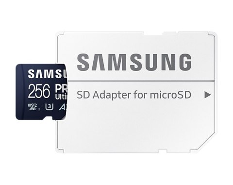 Samsung | Karta microSD | PRO Ultimate | 256 GB | Karta pamięci microSDXC | Pamięć flash klasy U3, V30, A2 | Adapter SD