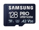 Samsung | Karta microSD z czytnikiem kart | PRO Ultimate | 128 GB | Karta pamięci microSDXC | Pamięć flash klasy U3, V30, A2