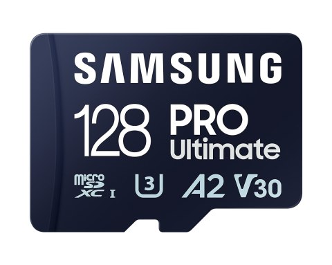Samsung | Karta microSD z czytnikiem kart | PRO Ultimate | 128 GB | Karta pamięci microSDXC | Pamięć flash klasy U3, V30, A2
