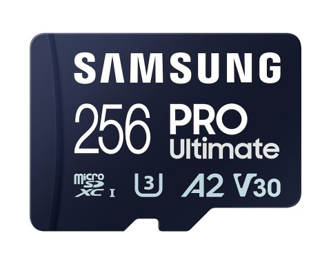 Samsung | Karta microSD z czytnikiem kart | PRO Ultimate | 256 GB | Karta pamięci microSDXC | Pamięć flash klasy U3, V30, A2