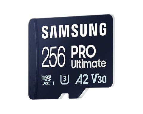 Samsung | Karta microSD z czytnikiem kart | PRO Ultimate | 256 GB | Karta pamięci microSDXC | Pamięć flash klasy U3, V30, A2