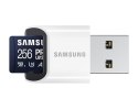 Samsung | Karta microSD z czytnikiem kart | PRO Ultimate | 256 GB | Karta pamięci microSDXC | Pamięć flash klasy U3, V30, A2