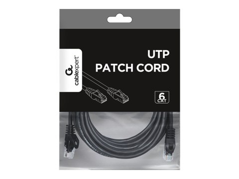 Cablexpert | Patch cord | UTP Cat6 | PVC AWG 26 (7 x 0,15 mm drut) | 5 m | Czarny